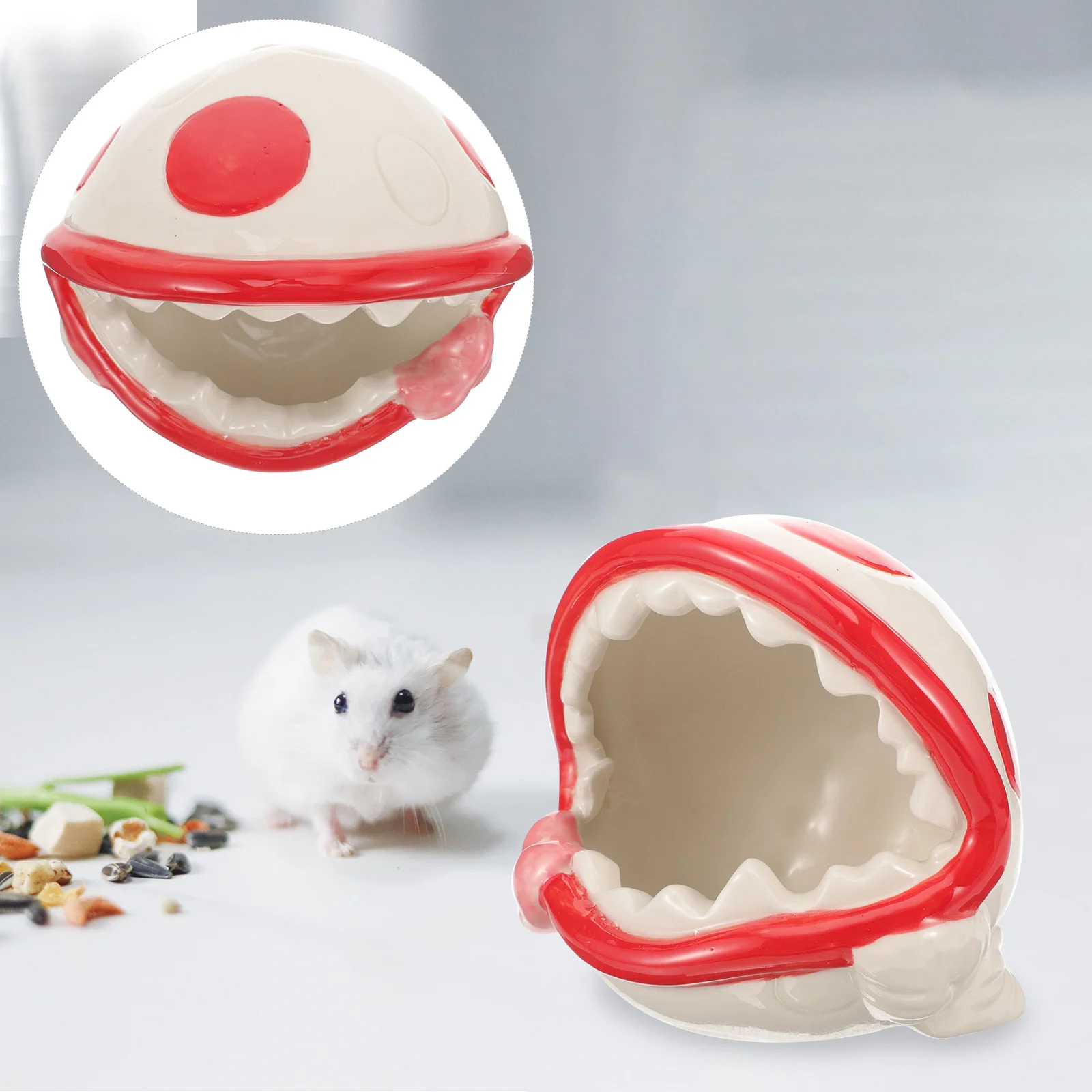 

Hamster Ceramic Nest Decor Home Cooling Hedgehog Hideout Ceramics Bed Small Animal