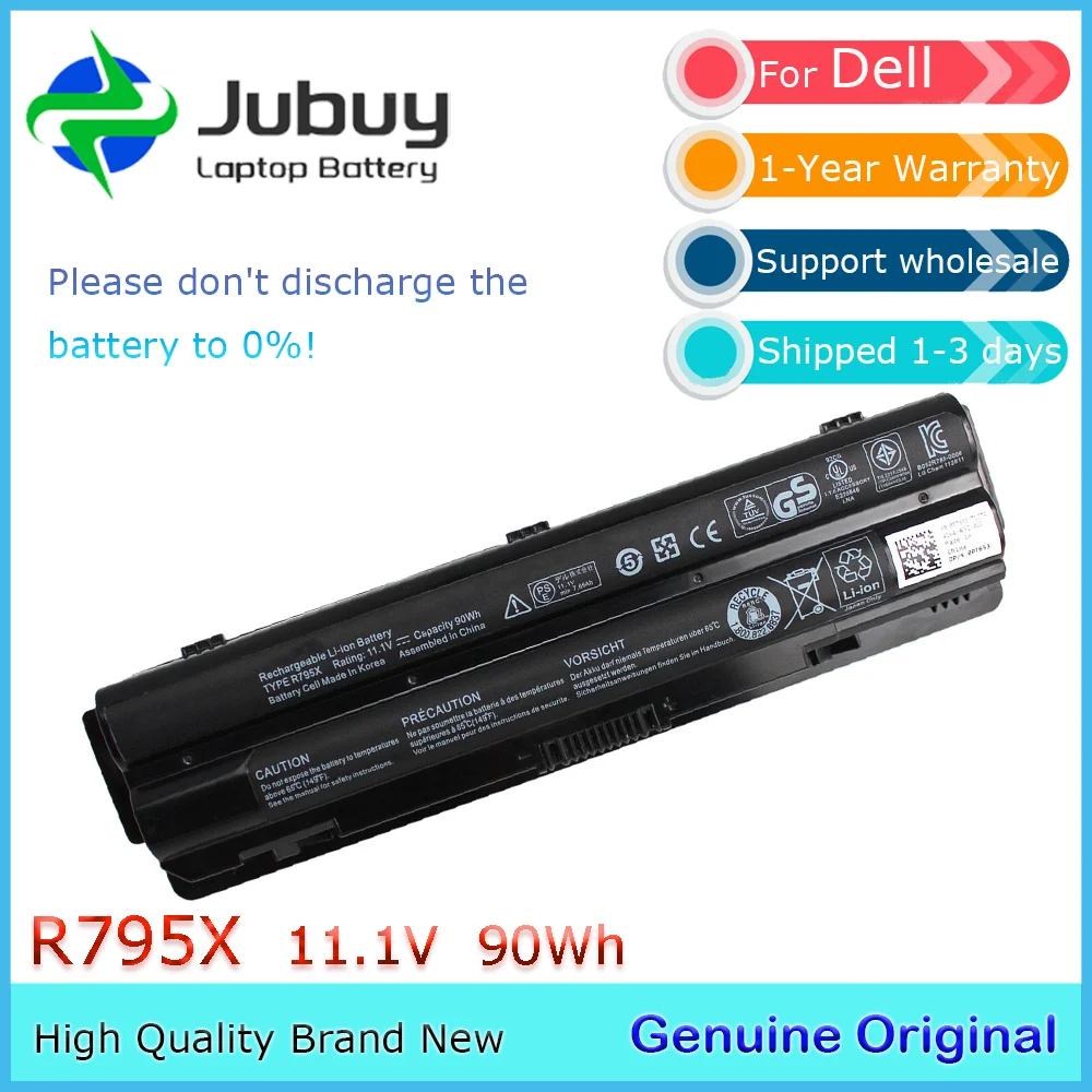R795X 11 1 В 90 Втч оригинальный аккумулятор для ноутбука Dell XPS 14 15 17 L401x L501x L502x L701x L702X J70W7