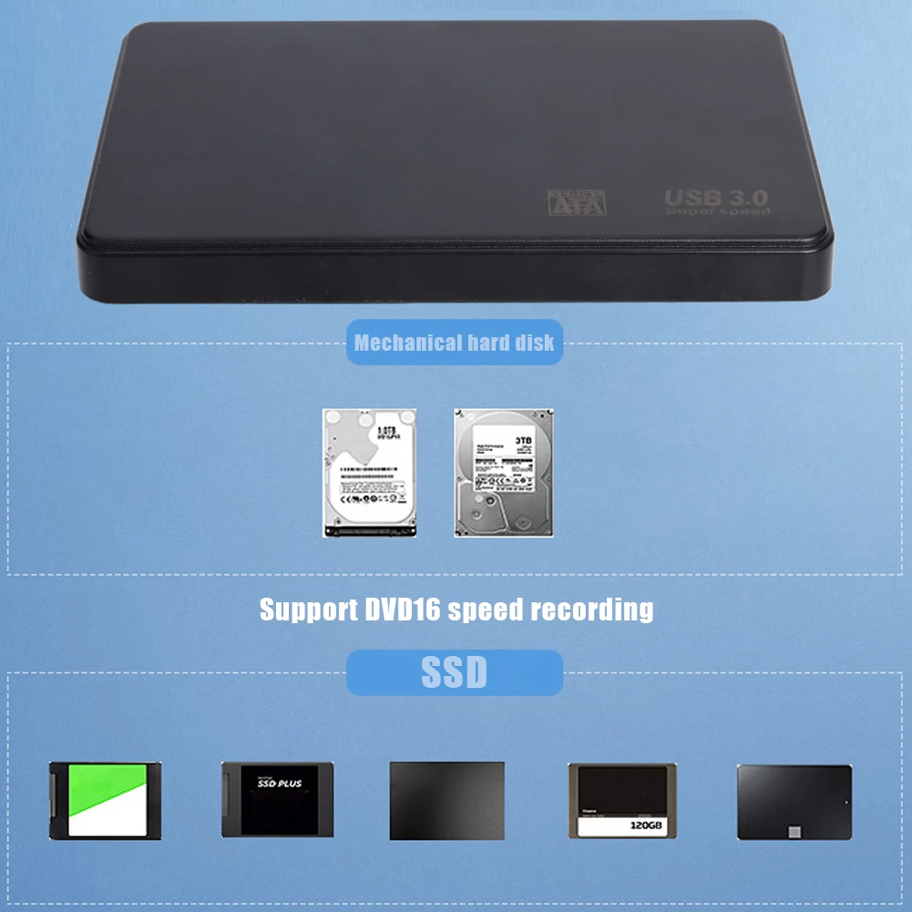 Чехол для жесткого диска USB 3 0 2 5 дюйма SATA HDD SSD адаптер внешний корпус бокс