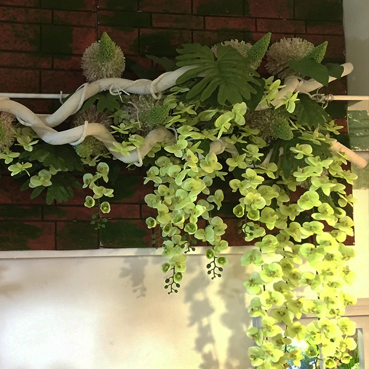 

Green Plant 200cm Artificial Silk Orchid Vine Wedding Party Hall Home Balcony Garden Shopping Mall Fake Flower String Decor
