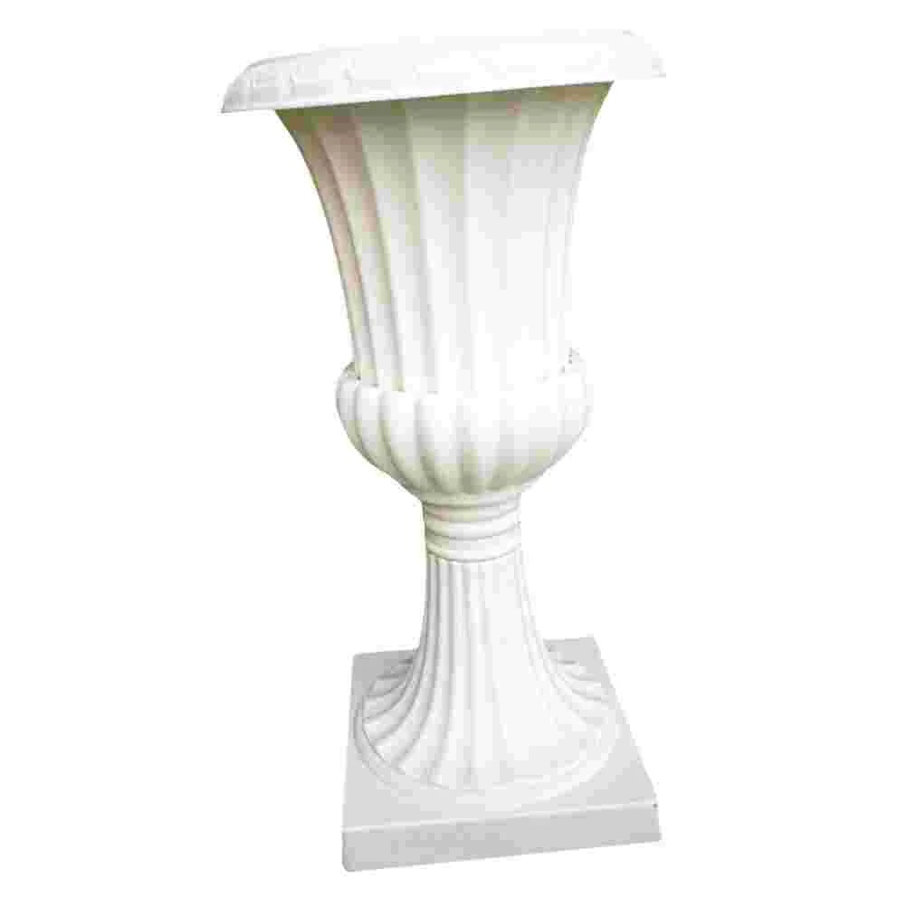 

1Pc Decorative Plastic Flowerpot Plant Flower Planter Pot Container Decor White