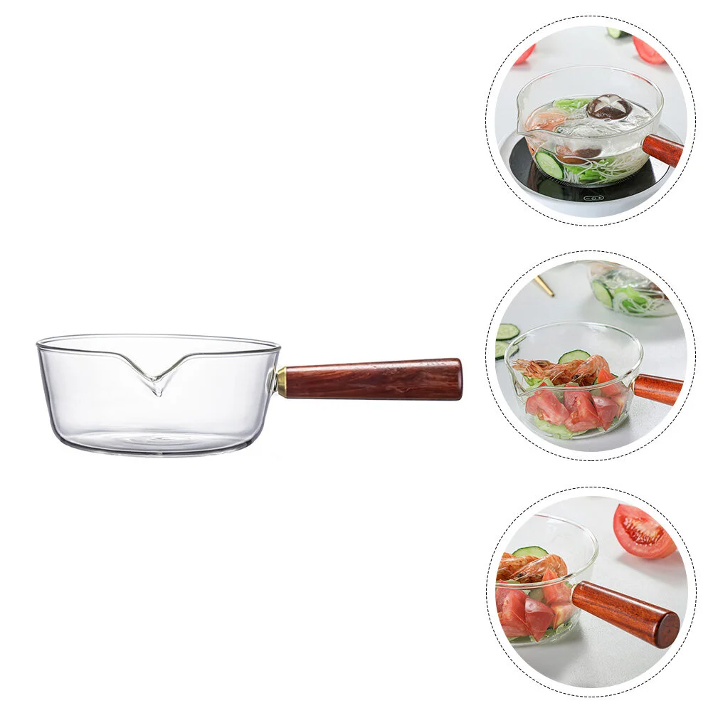 

Milk Pot Wooden Handle Mini Cooker Vitroleros Para Cream Household Breakfast