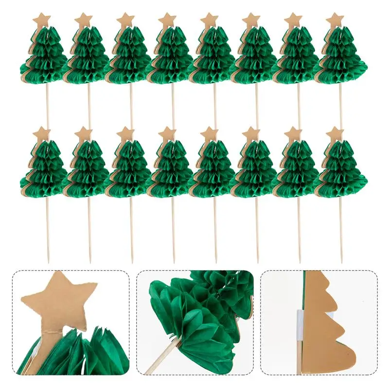 

50pcs Cocktail Picks Xmas Tree Style Cup Picks Dessert Fruit Sticks Bar Tools Stirring Sticks Wedding Party Christmas Decoration
