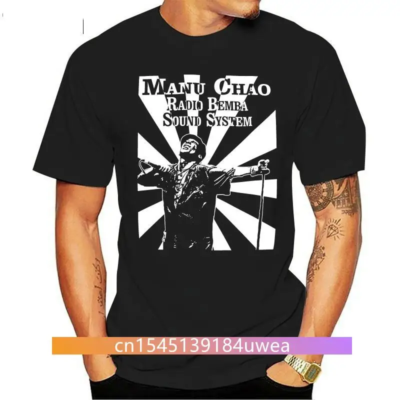 MANU CHAO RADIO BEMBA SOUND SYSTEM MANO NEGRA SKA PUNK ETHNO NEW BLACK T-SHIRT