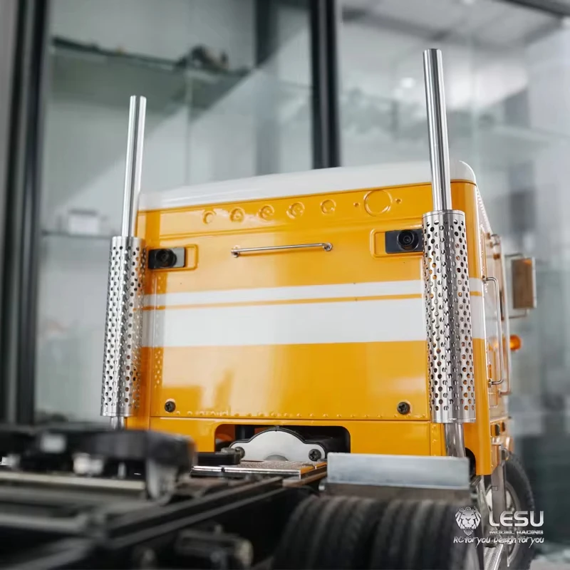 1/14th LESU металлическая выхлопная труба для RC TAMIYA King Hauler Grand Globe Liner трактор грузовик