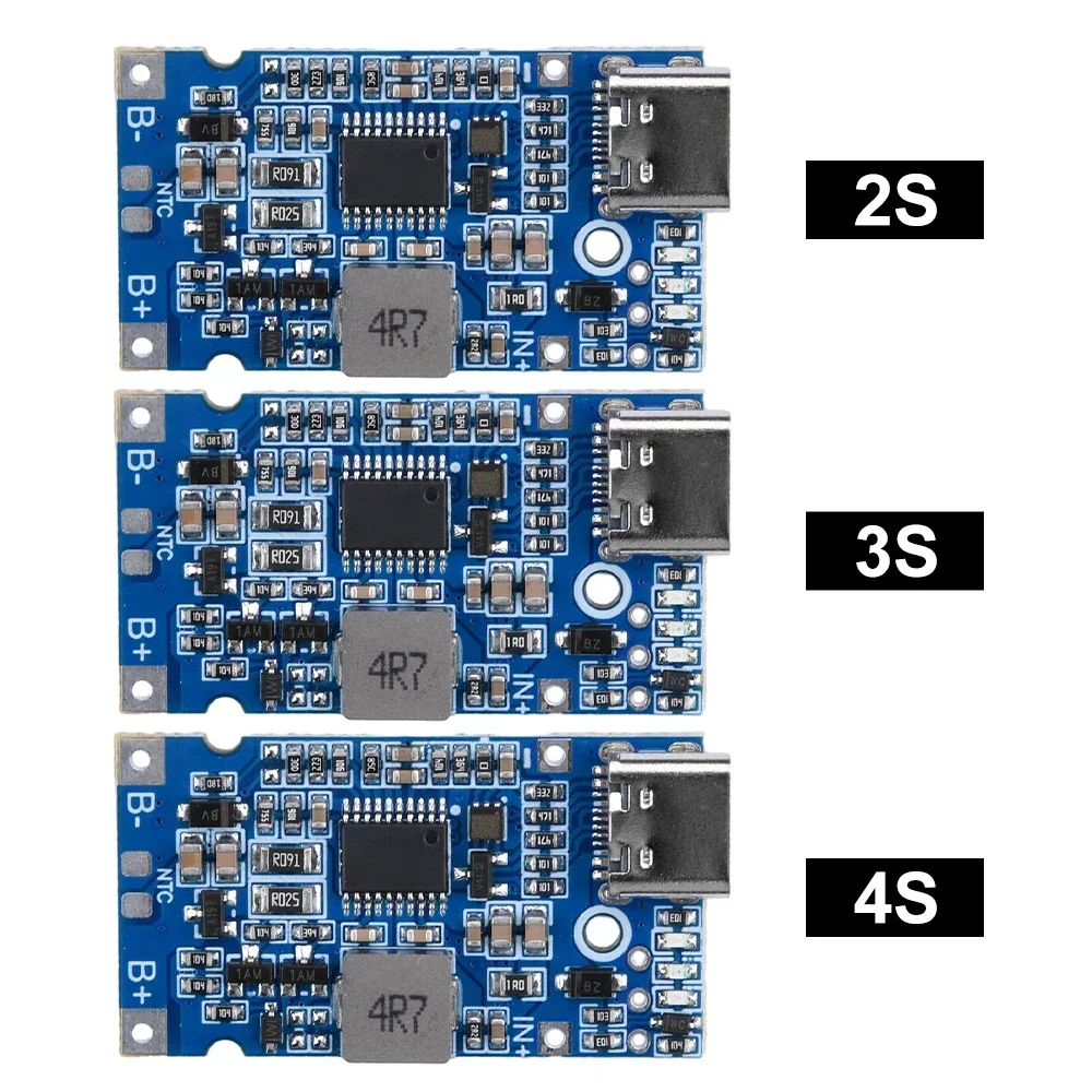 Фото Diymore-Multi-Cell 2S 3S 4S Type-C до 9 В/12 В 4,5 В-15 В-Модуль зарядного устройства для быстрой зарядки Buck для литиевой батареи 18650 №2