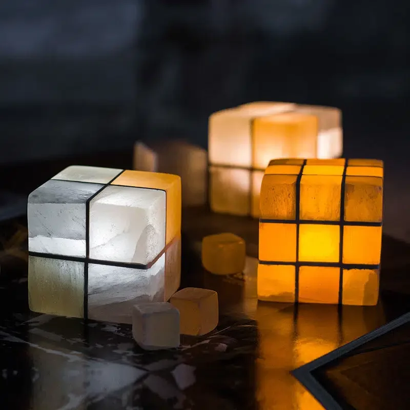 HMTX Rubik's Cube Jiugongge Mineral Night Light