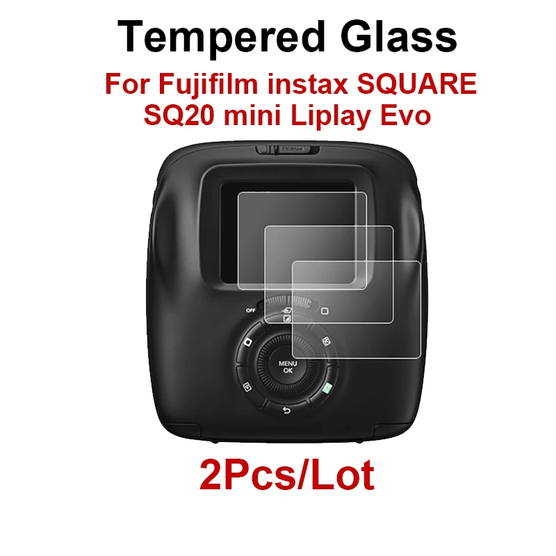 2PCS Tempered Glass Screen Protector For Fujifilm Instax SQUARE SQ20 Mini Liplay Evo Camera Screen Protective Glass Film