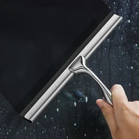 window glass cleaner with hook detachable silicone strap decontamination stainless steel anti slip handle glass scraper for home