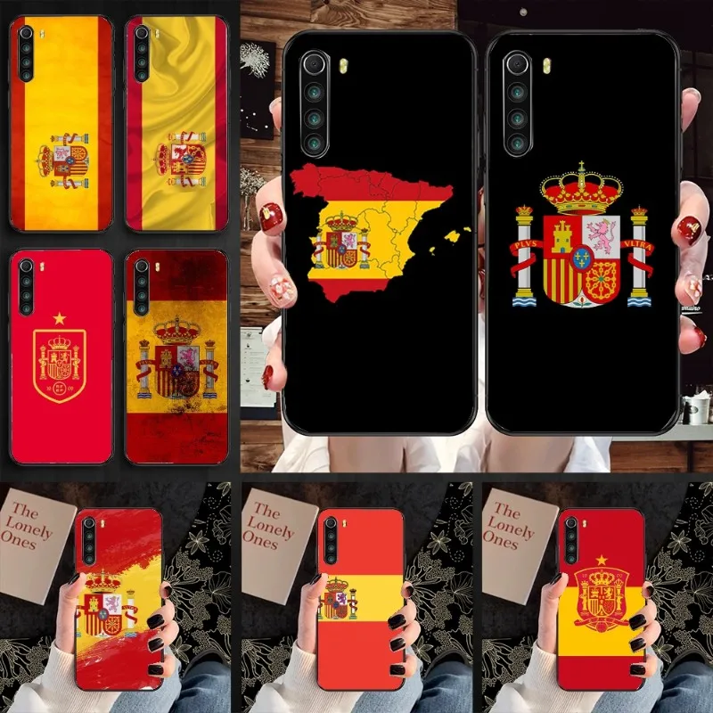 

Чехол с испанским флагом для телефона Xiaomi Redmi Note 11 10 9T 8 7 Pro Redmi 10 9 9A 9C 8 7 6, мягкий черный чехол для телефона