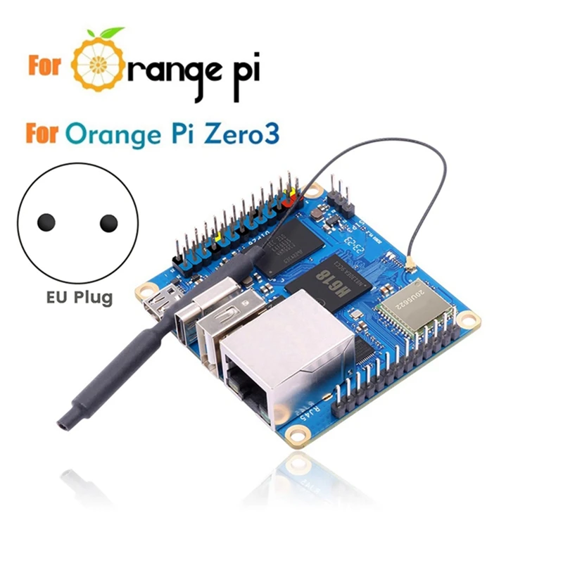 Для Orange Pi Zero 3 макетная плата 1 Гб + радиатор H618 Wifi5 BT 5 0 для Android 12 Debian12 Ubuntu22.04 простой