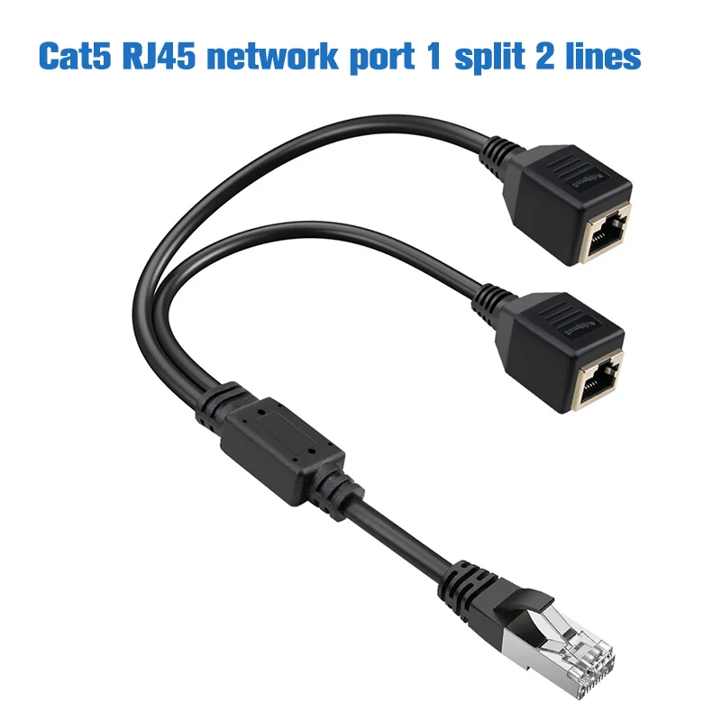

Разветвитель Ethernet RJ45, адаптер 1 штекер-2 гнезда, сетевой разветвитель LAN, Поддержка Интернет-сетевого удлинителя Cat6