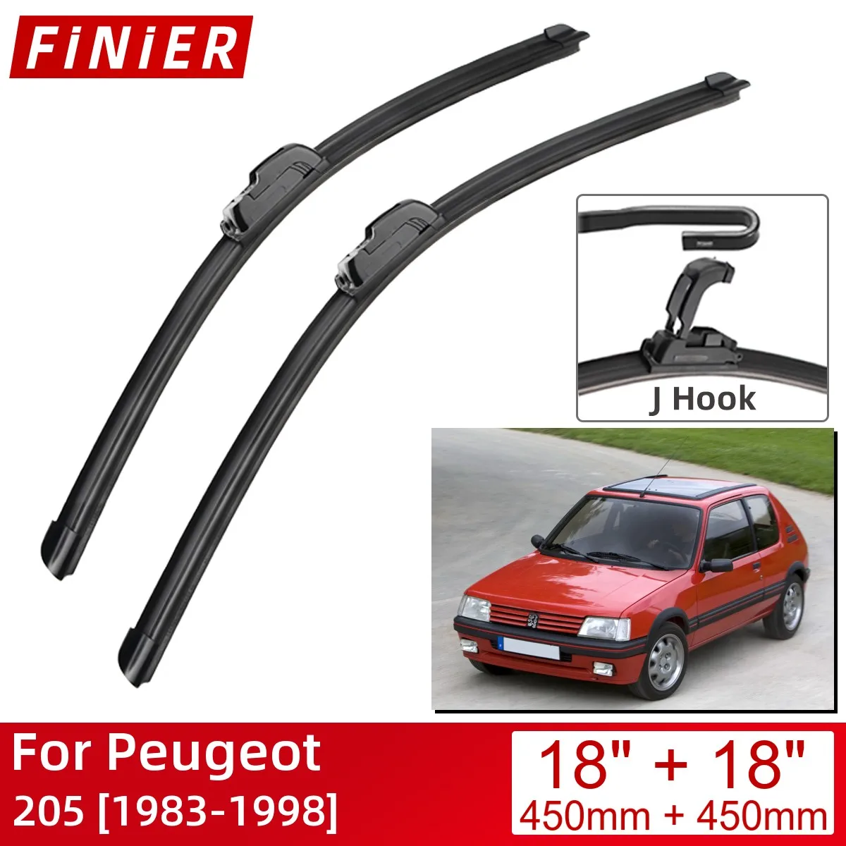 

Щетки стеклоочистителя для Peugeot 205, 1983-1998, 18 + 18 дюймов
