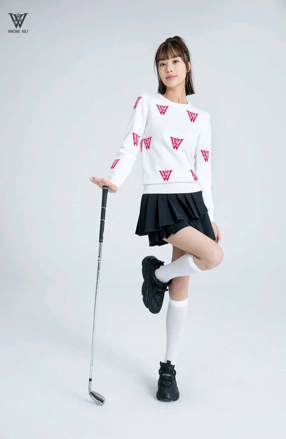 Niche brand VONZONE Golf Apparel Fall/Winter New Women's Golf Sweater Rabbit Cashmere warm casual fashion long-sleeved sweater