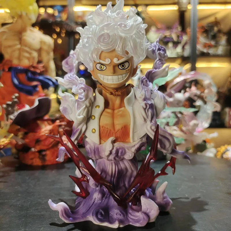 

Anime One Piece Figure 17cm Luffy Bust Sun God Nika Gear 5 Monkey D Luffy Action Figurine Pvc Statue Collectible Model Toys Gift