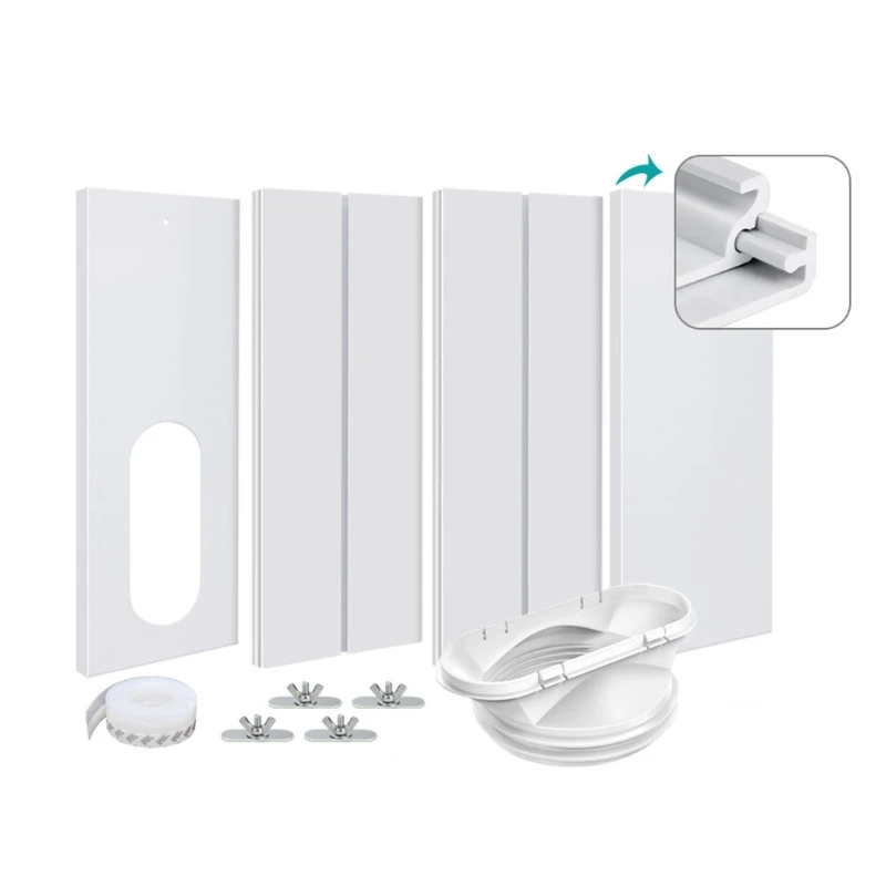 

Набор регулируемых оконных скользящих пластин Комплект портативного кондиционера для оконных вентиляционных отверстий