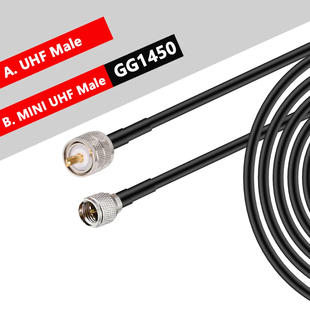 

РЧ-коаксиальный кабель RG58 SO239 UHF Female to MINI PL259 UHF Male Connector 50Ohm RF Adapter Удлинительный кабель для любительского радио