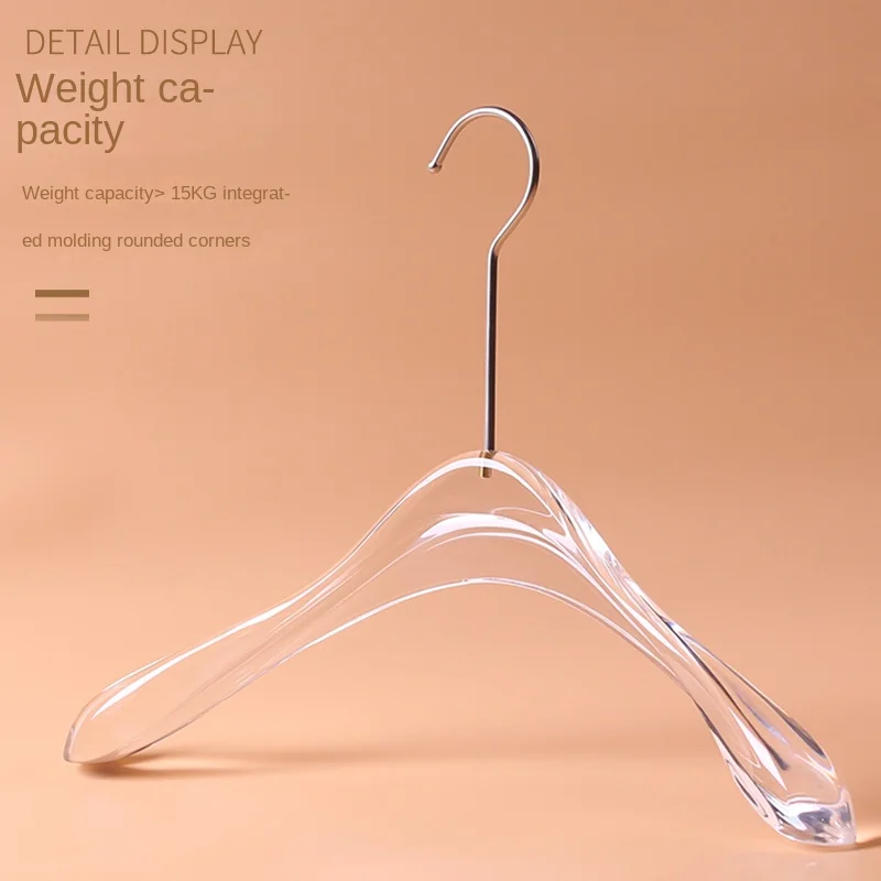 Clothing Store Acrylic Transparent Crystal Hanger Anti-Slip Traceless Clothes Hanger Unisex Wear Special Wedding Dress Clothes