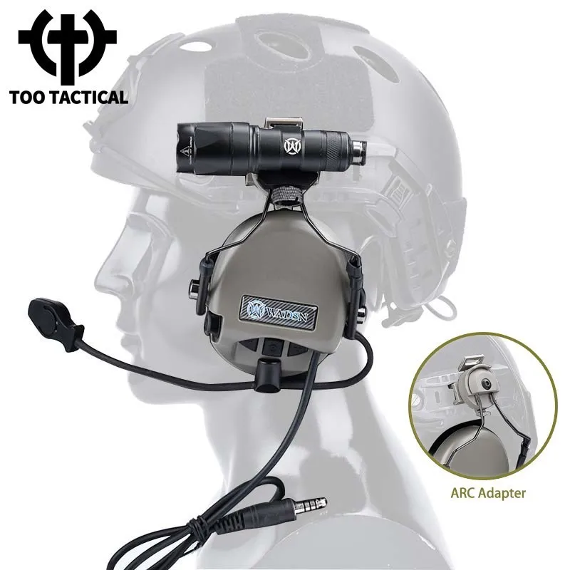 Sordin Tactical Fast Helmet Headset Wargame Shooting Earphone Military Hearing Protection Headphone No Noise Canceling U94 PTT