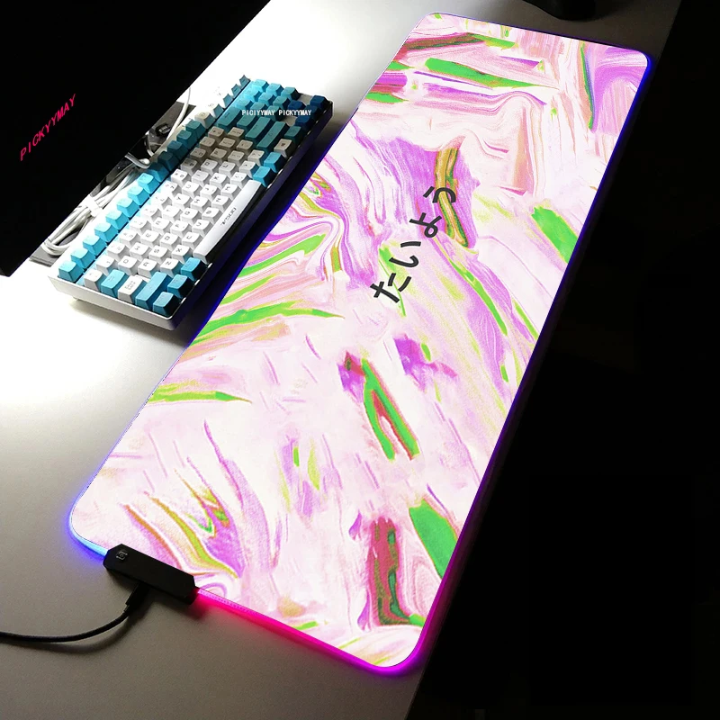 

Большой игровой коврик для мыши Strata RGB с подсветкой, большой коврик для мыши, игровой коврик для клавиатуры и мыши, игровой Настольный коврик, компьютерная мышь, коврик