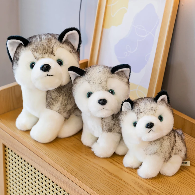 

30cm Cute Soft Emulation Husky Pillow Stuffed Plush Toys Office Nap Pillow Home Comfort Cushion Child Decor Christmas Gift Doll