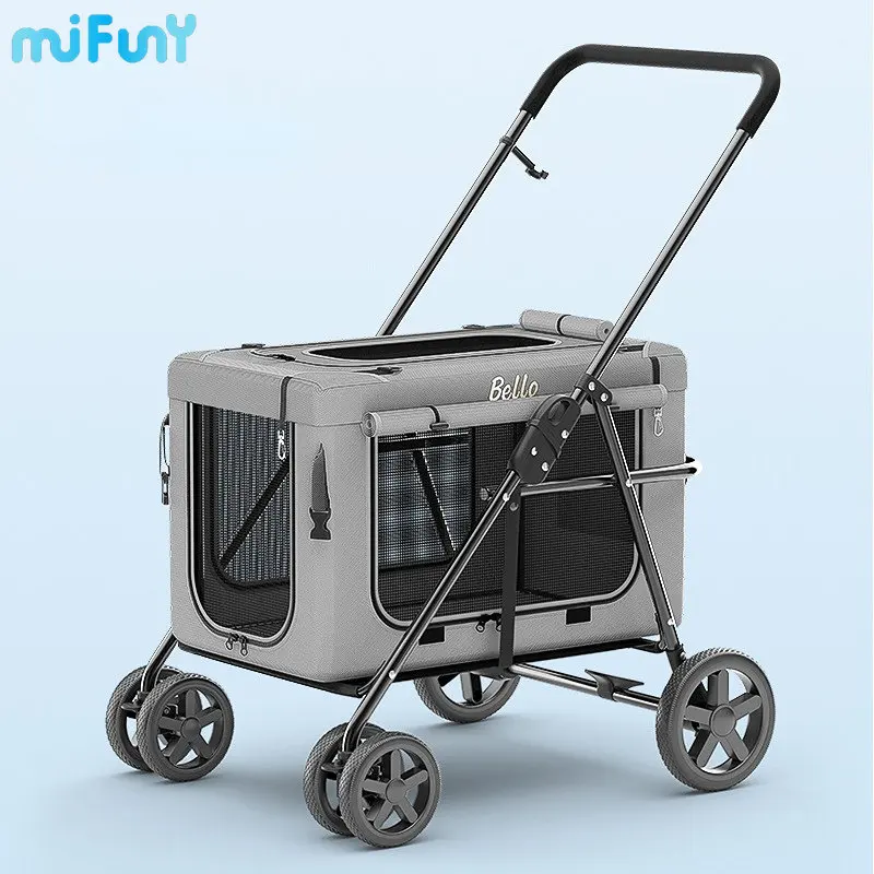 

MIFUNY Stroller Folding Dog Large Travelling Cart Carry Bag Dogs Backpack Walking Fashion Inner Seat Stroller Dog Accessories