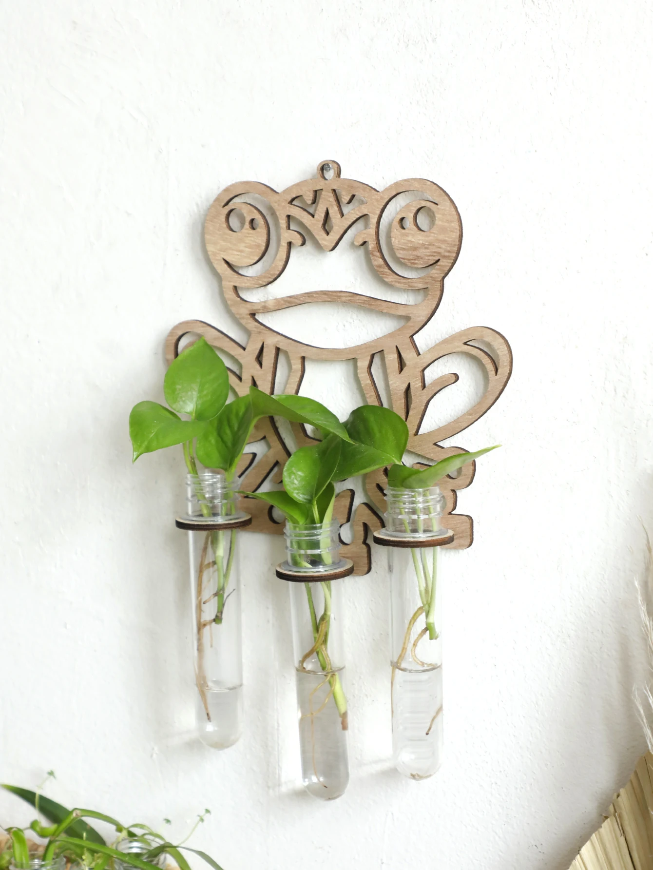 Деревянная настенная станция для размножения в виде лягушки подвесной держатель