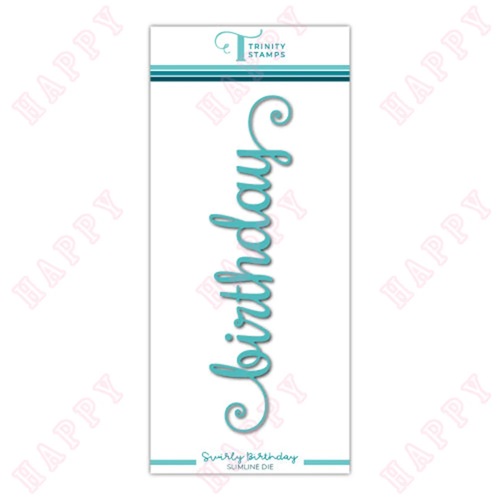 

New Metal Happy Birthday Quotes Dies Scrapbook Diary Diy Photo Frame Make Template Paper Craft Decoration Greet Card Mold 2022