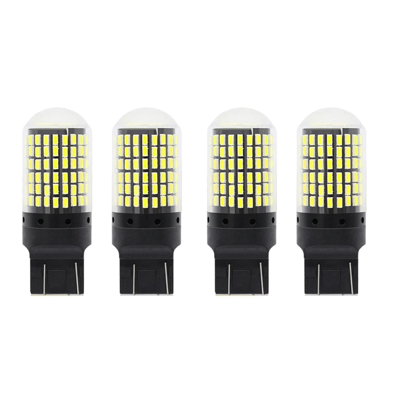 

4X 7440 Canbus супер яркая светодиодный ная лампа без ошибок T20 W21W 144 SMD Белая для фонаря заднего хода поворота