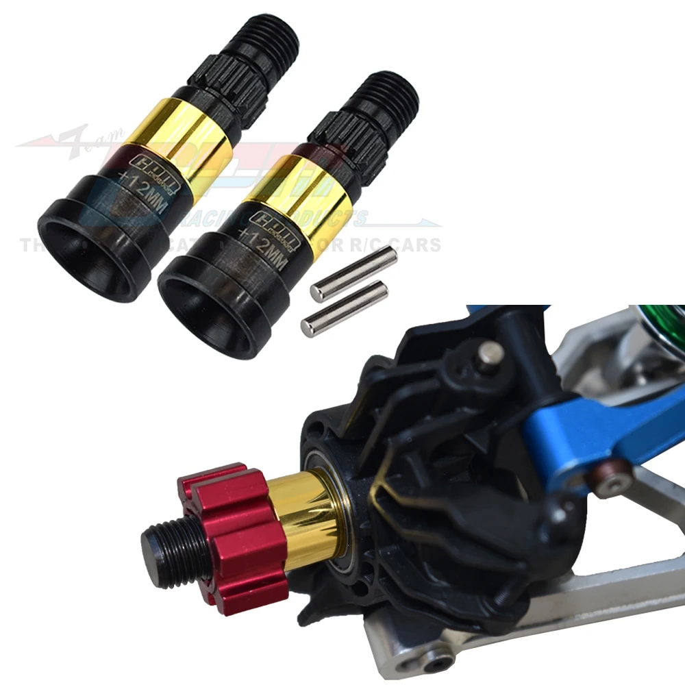 Металлическая стальная передняя и задняя удлиненная головка GPM 12 мм CVD Stub Axle 7768 для Traxxas 1/6 XRT 1/5 X-MAXX 8S Аксессуары для радиоуправляемых автомобилей