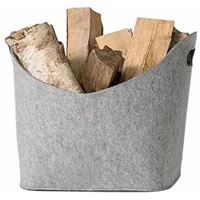 felt storage basket durable firewood felt basket felt storage basket with handle convenient to use foldable open storage
