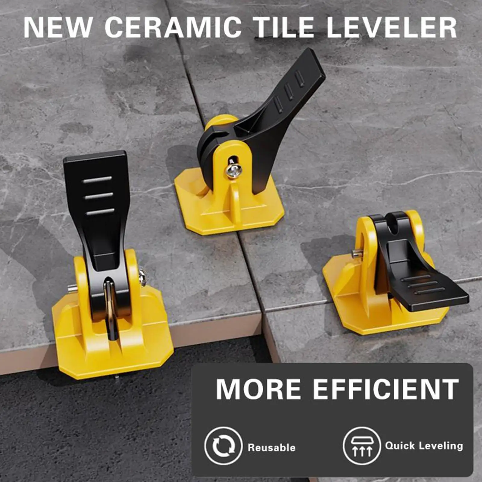 

50/100Pcs Plastic Tile Leveler Adjuster Set Reusable Tiles Leveling Positioning System Spacers Locator Tools Kit For Floor Wall