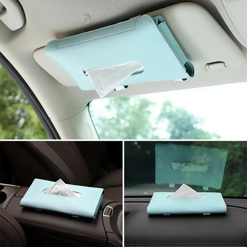 

1 Pcs Car Tissue Box Towel Sets Car Sun Visor Tissue Box Holder Auto Interior Storage Decoration for BMW Car Accessories