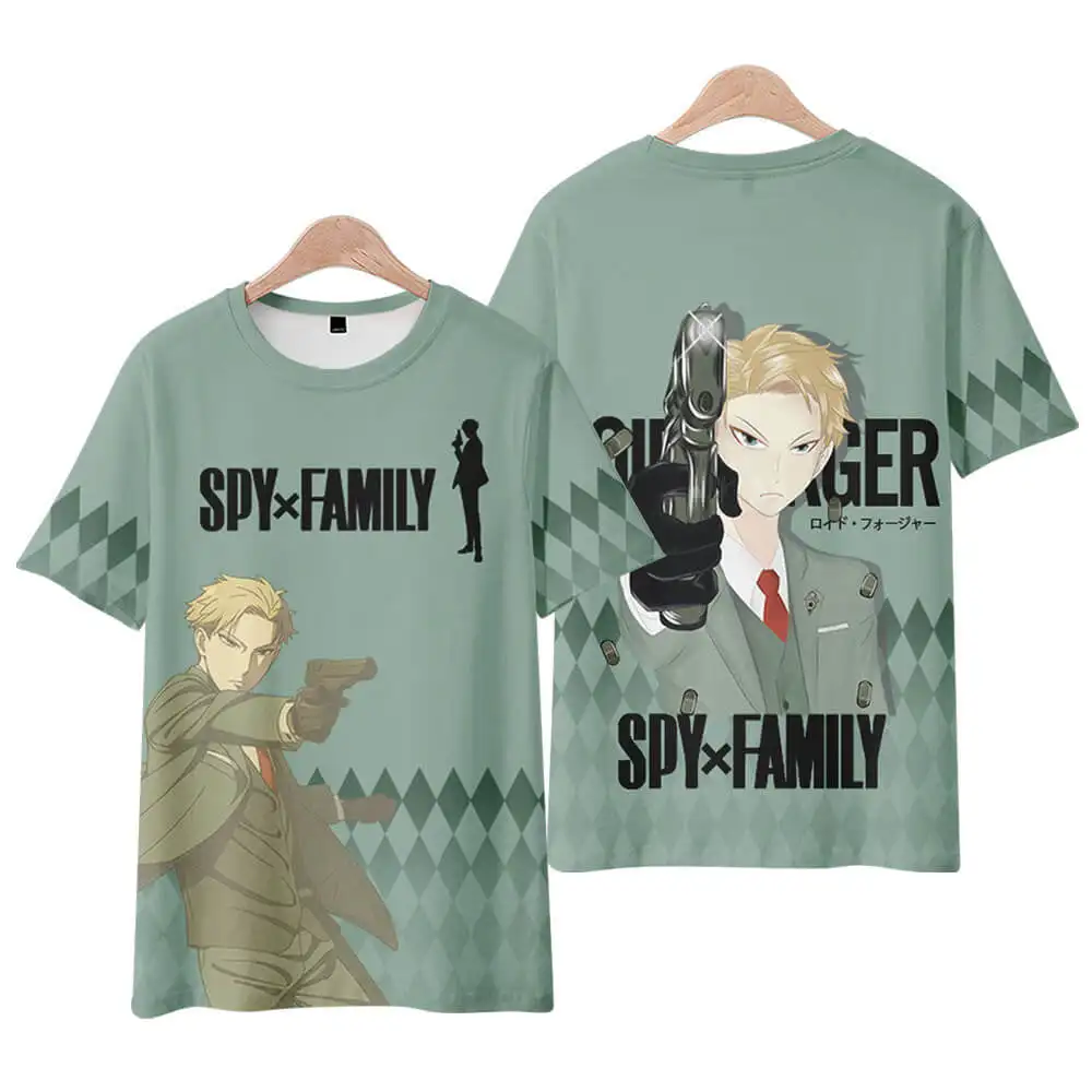 

Мужская и женская футболка CLOOCL с мультяшным принтом шпиона X Family, футболки с 3D графическим принтом, модные и удобные креативные футболки с коротким рукавом и круглым вырезом для мужчин и женщин