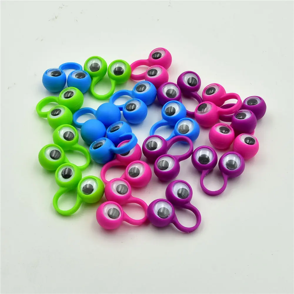 10 Упаковок Пластиковых Кукол Google Eye Finger Puppets С Палочками Wiggle Eyes Prank Toys Для Детей На