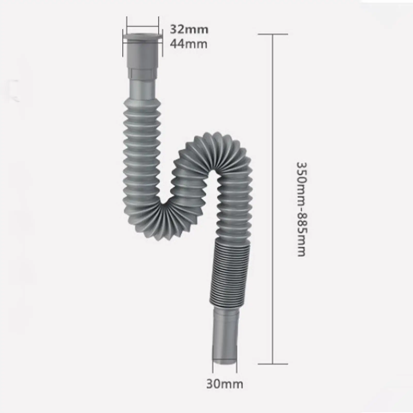 

Удлинительная труба для раковины в ванной, серая