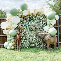 sage green balloons garland wedding decoration doubled cream peach gold white balloon arch kit baby shower birthday party decor