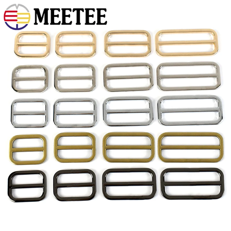 

5/10Pcs 25-50mm Metal Tri-Glide Slider Buckle Webbing Adjust Hook Leather Bags Shoulder Strap Belt Clasp DIY Sewing Accessories