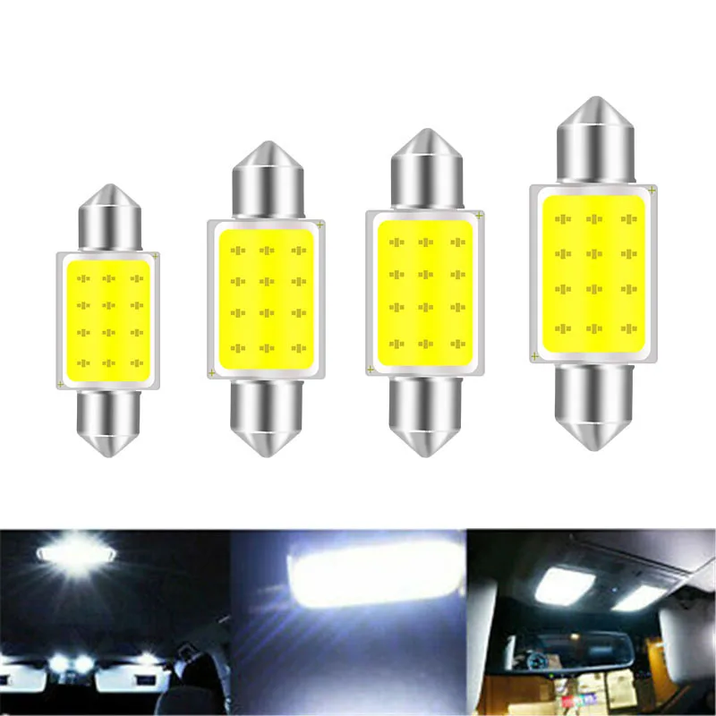 Суперъяркая автомобильная светодиодная лампа C5W 100 шт. 12 чипов 31 мм 36 39 42 |