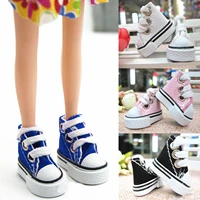 besegad kids 1 pair 3 5cm mini doll canvas shoes sneakers sports shoes accessories for barbie doll toy