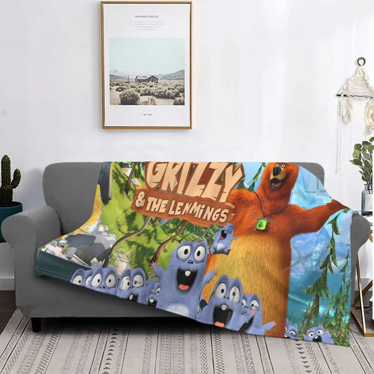

Grizzy And The Lemmings-manta a cuadros para cama, ropa de cama, toalla, Sudadera con capucha, sofá