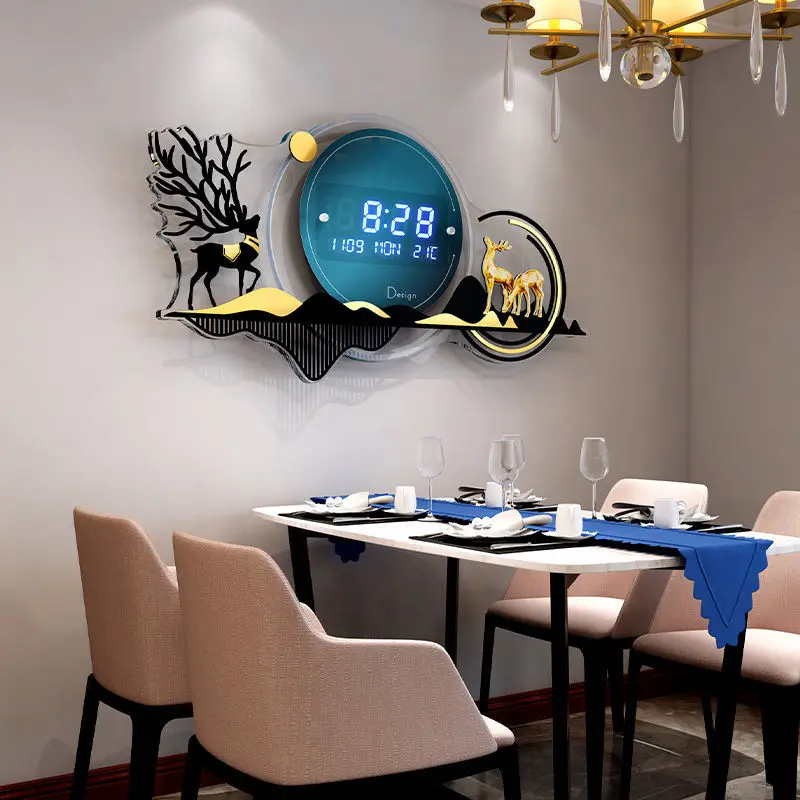 Умные электронные часы подвесные настенные светильники домашние модные