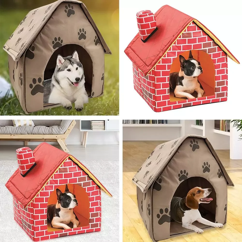 

2023New Sale Dog House Delicate Design Foldable Dog House Small Footprint Pet Bed Tent Cat Kennel Travel Dog Accessory