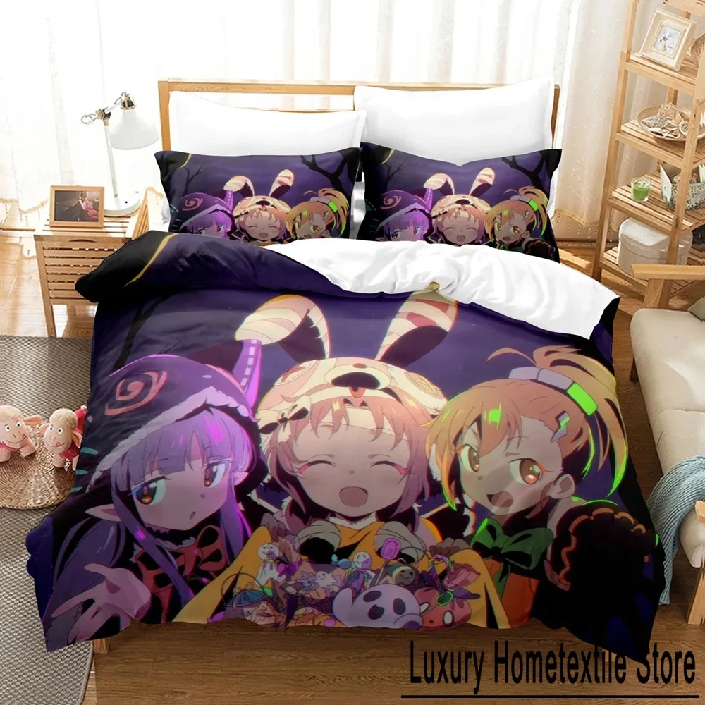 Anime Princess Connect ReDive Bedding Set Boys Girls Twin Queen Size Duvet Cover Pillowcase Bed Kids Adult Home Textile