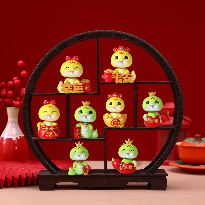 2025 Новый год китайский весенний фестиваль орнамент статуя змеи китайское