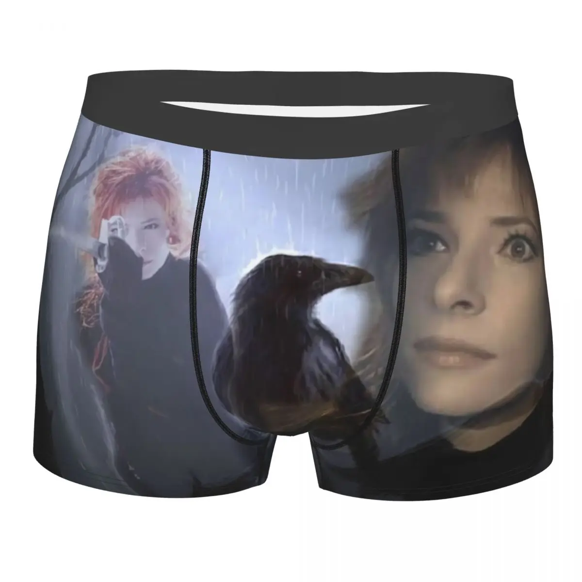 

Custom Mylene Farmer Underwear Men Breathbale French Singer Boxer Briefs Shorts Panties Soft Underpants For Homme