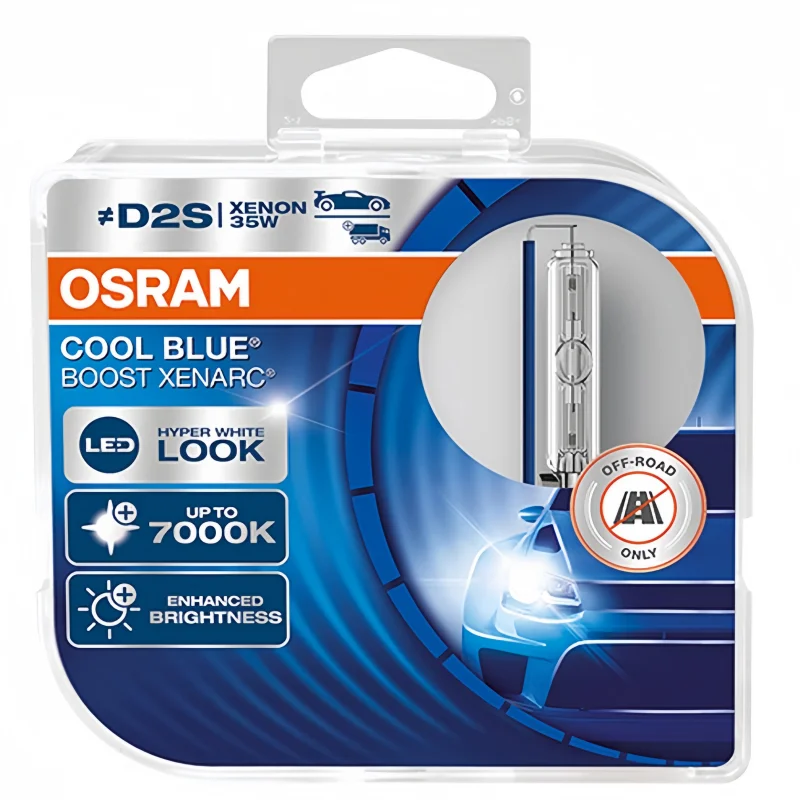 Фото Бесплатная доставка 1 пара OSRAM D1S D2S D2R D3S D4S D4R COOL BLUE BOOST CBB XENARC ЛАМПА до 7000K + 150% 35 Вт NEXT GEN 2 шт. ГЕРМАНИЯ №2