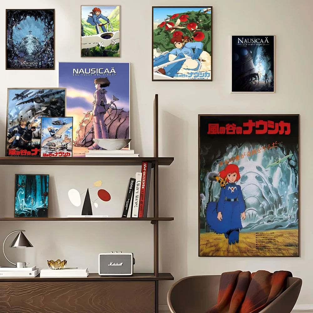 Anime Nausicaa Of The Valley DIY Sticky Poster Waterproof Paper Sticker Coffee House Bar Home Decor
