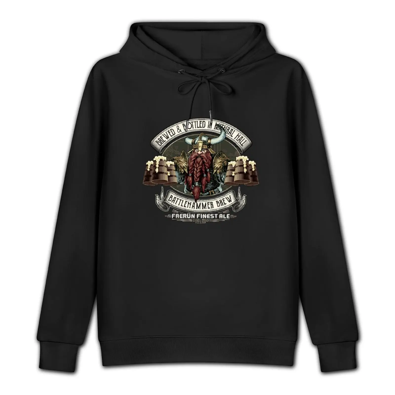 Фото Mithral Hall Battlehammer Brew Bruenor Faerun Dwarf Fourthpeak Frost Hills пуловер с капюшоном одежда в корейском стиле мужские толстовки №2