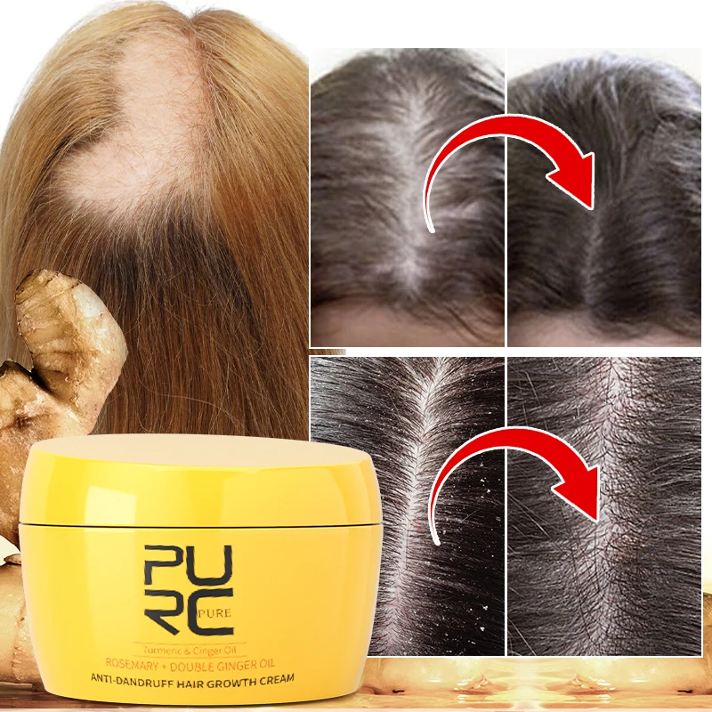 

PURC Rosemary Oil Ginger Hair Growth Mask Professional Keratin Smoothing Anti-Dandruff Conditioner Hair Loss Treatment Hair Care